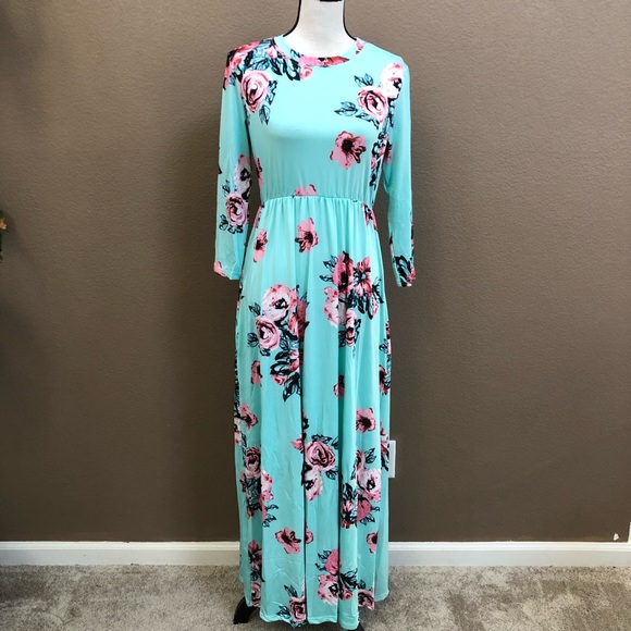 Last 4 Summer/ Fall  floral maxi dress pocket 🌸🌼 - Picture 6 of 7